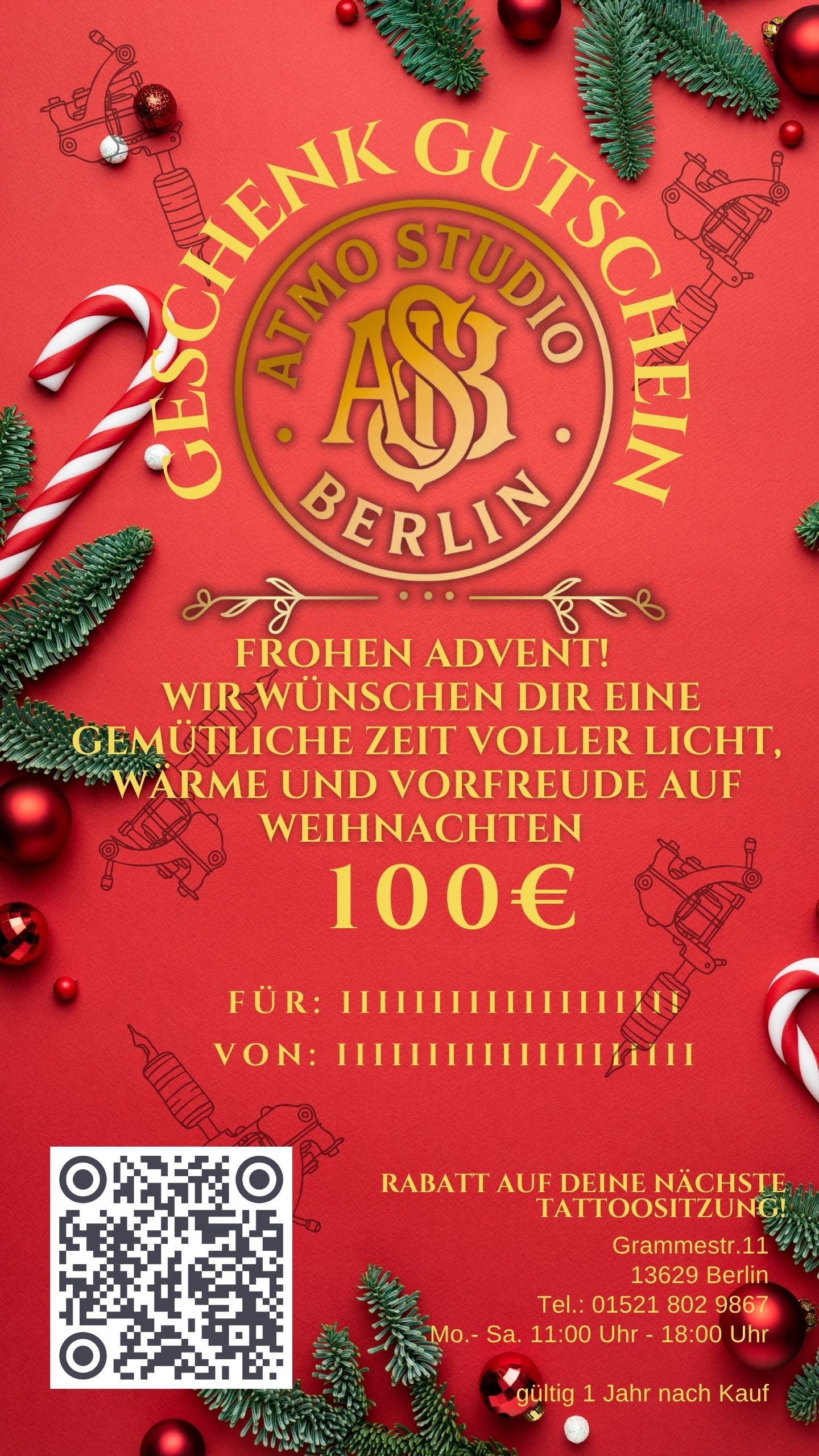 Geschenkgutscheine mit festlichem Design