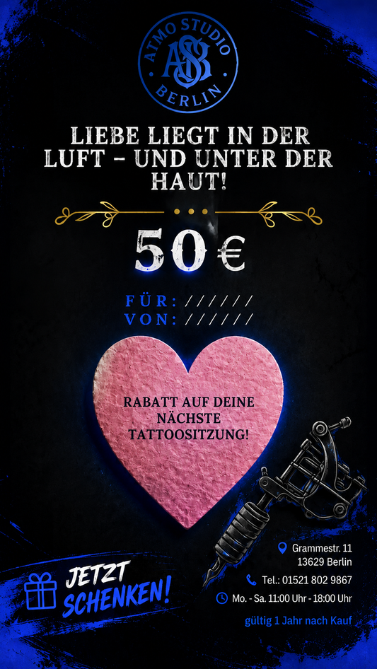Tattoo Geschenkgutschein – Valentinstag-Edition 50